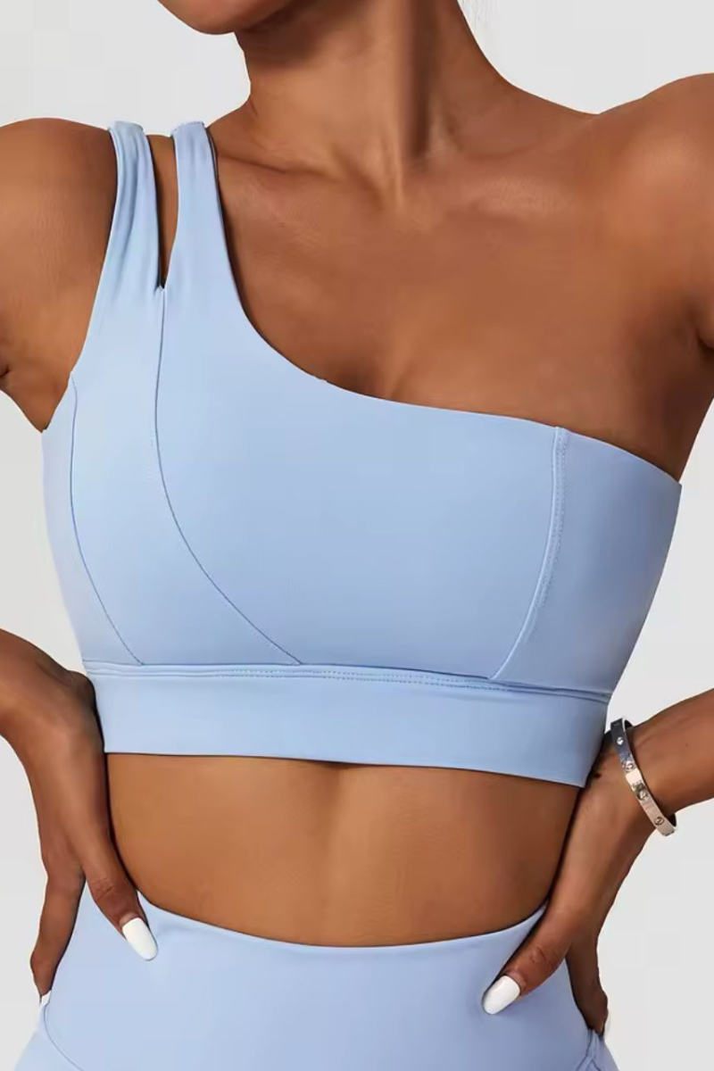 Top feminino para treino OneFit - um ombro só