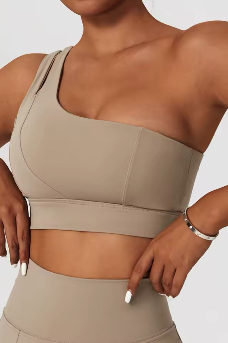 Top feminino para treino OneFit - um ombro só