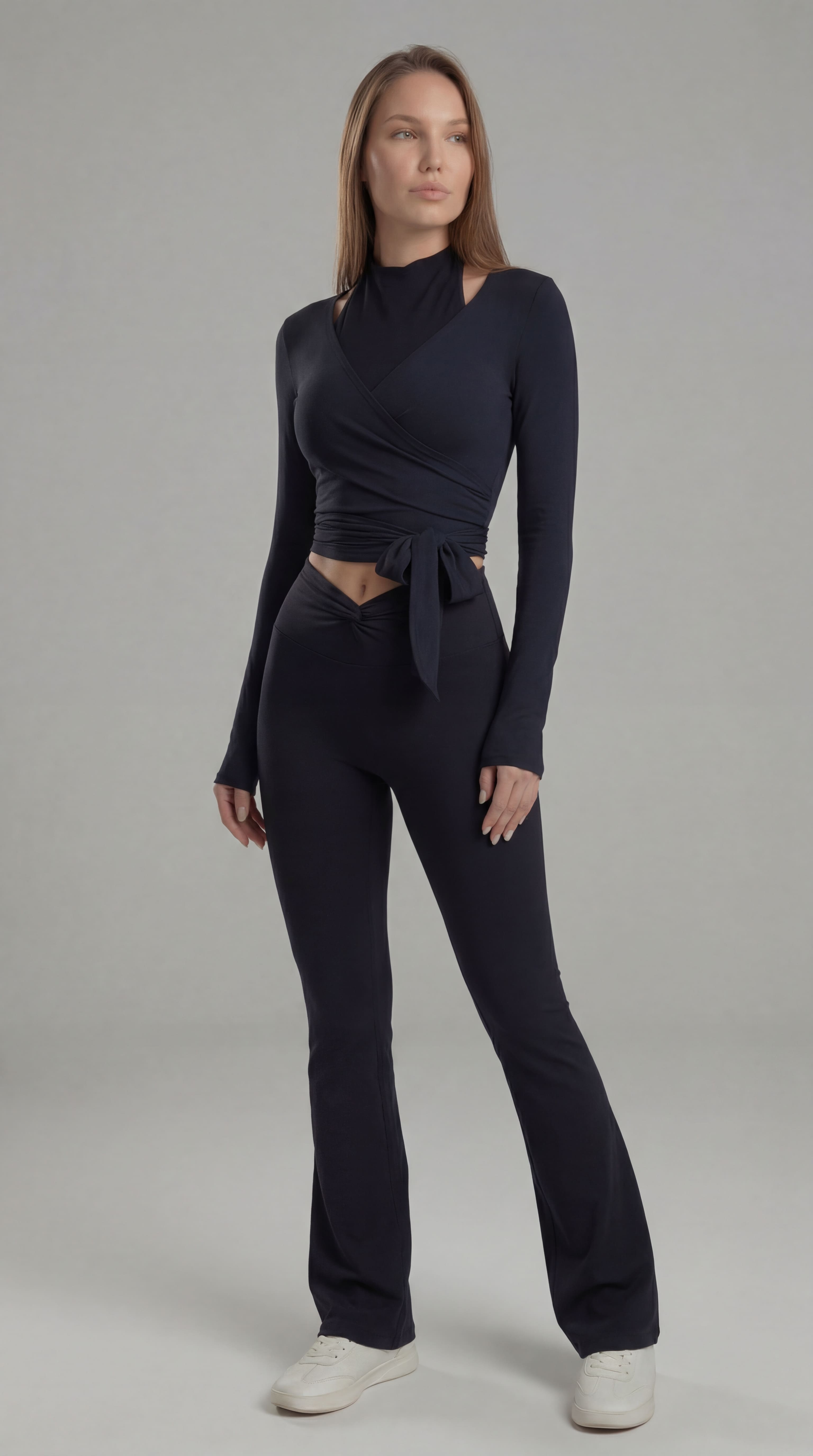 Blusa transpassada - Noir