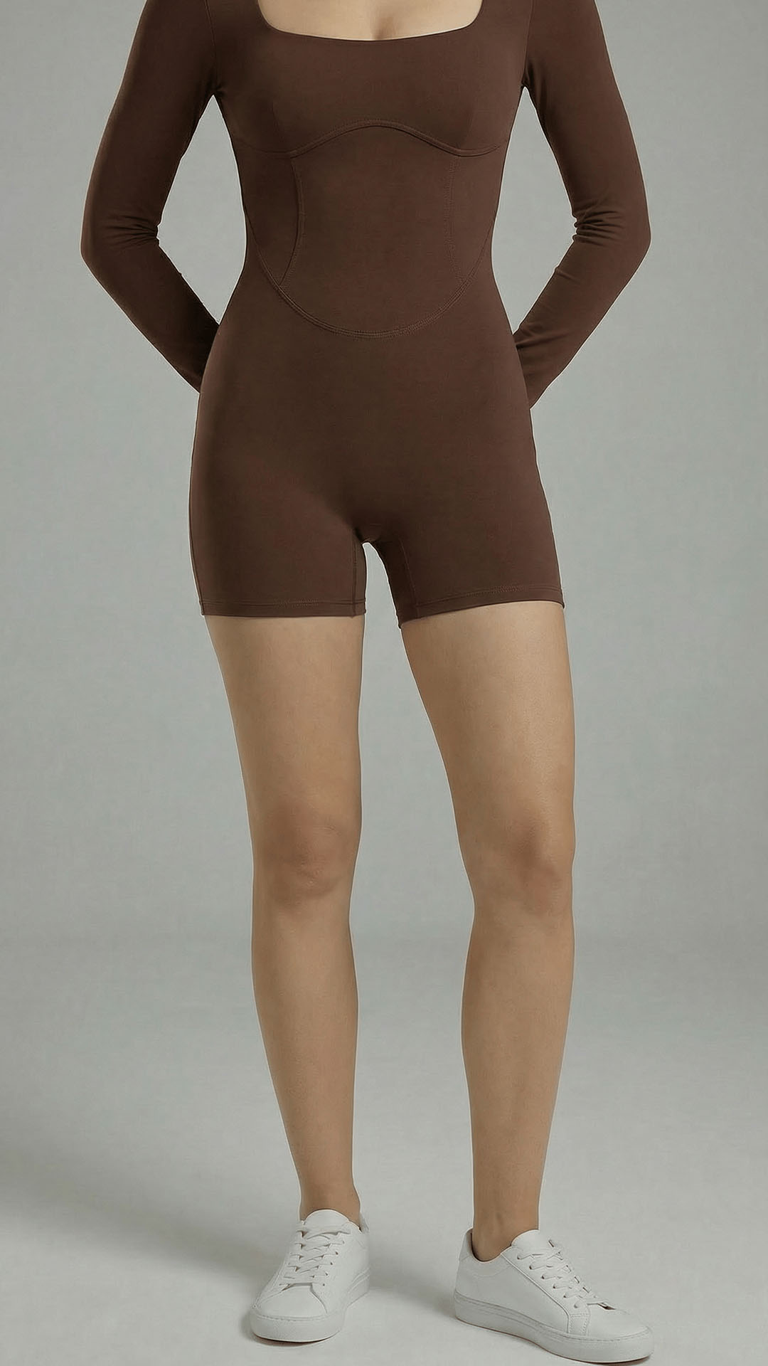 Macaquinho feminino Minimal Flystar - Com Bojo Café