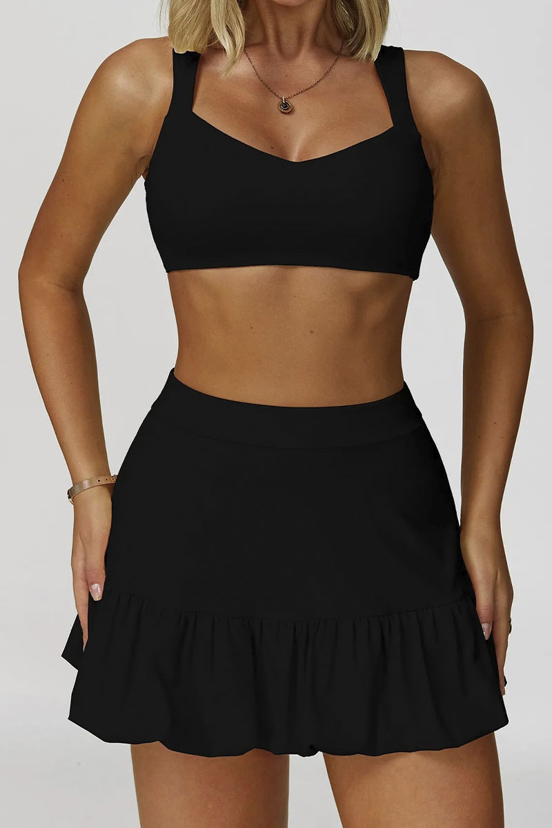 Conjunto CoreMatch - Top +  Short Saia