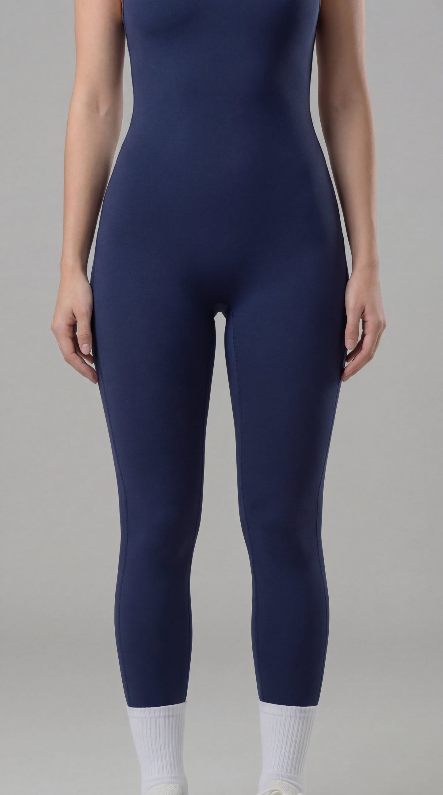 Macacão feminino ActiveFlow skinny- Com Bojo Azul Marinho