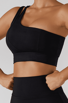 Top feminino para treino OneFit - um ombro só - Vista Euforia 