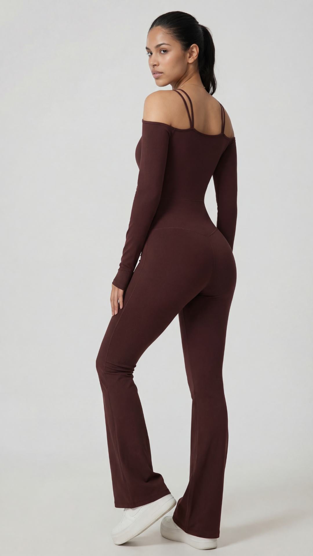 Macacão feminino PowerBone - Com Bojo Café