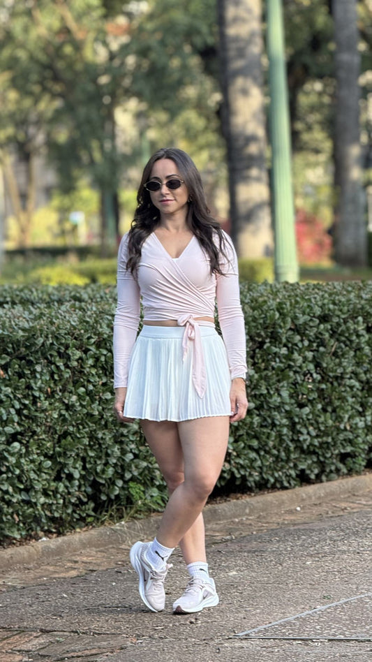 Blusa transpassada  - Noir