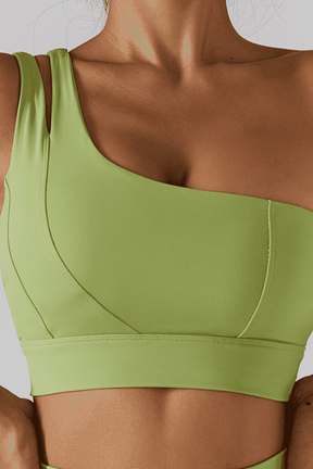 Top feminino para treino OneFit - um ombro só - Vista Euforia 