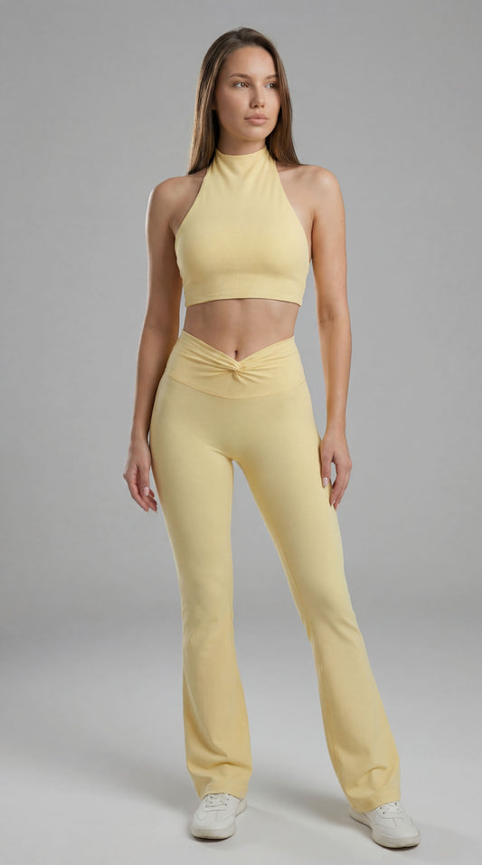 Legging flare feminina - Noir Amarela