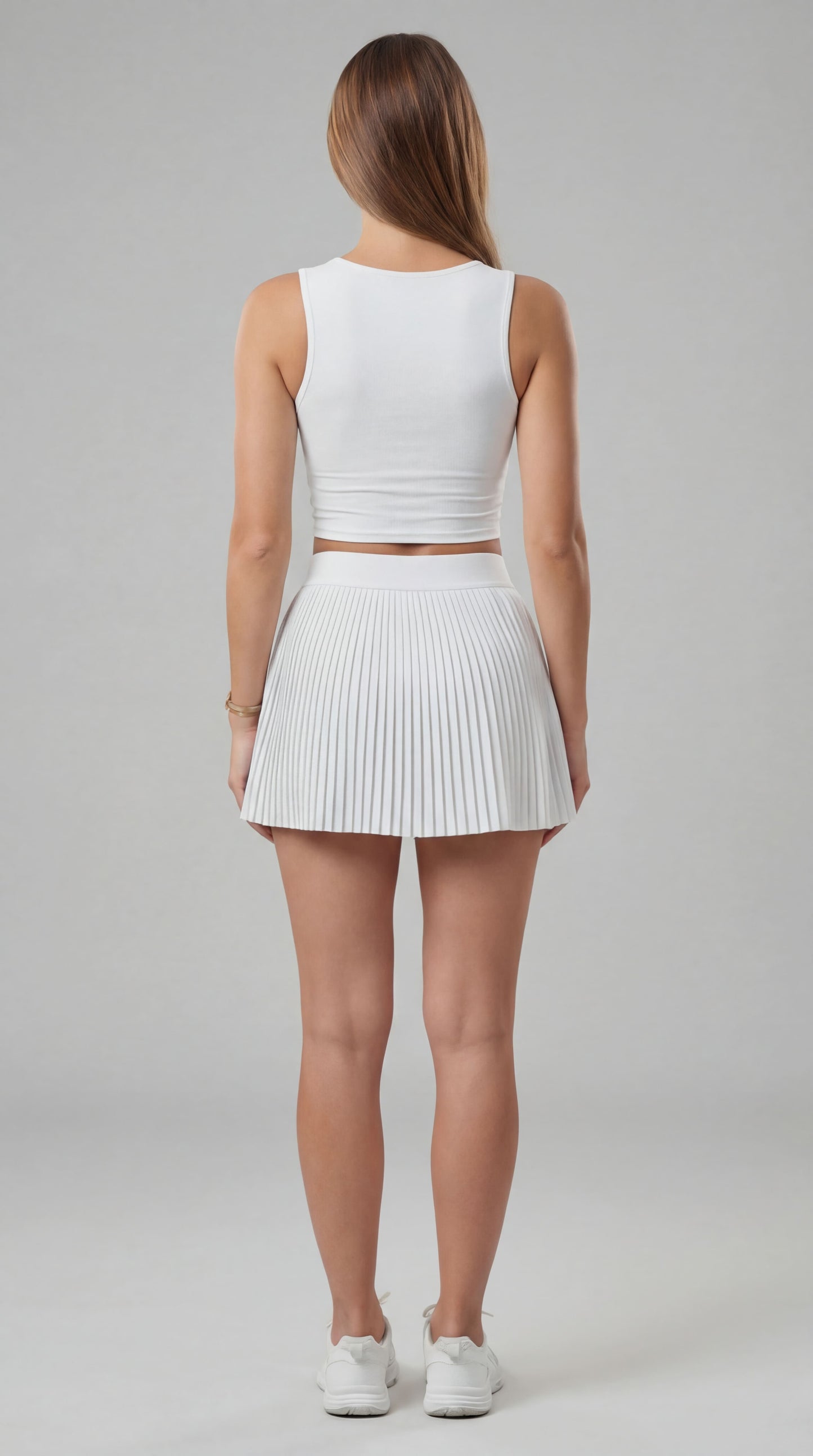 Short saia feminina SportFlex Branco