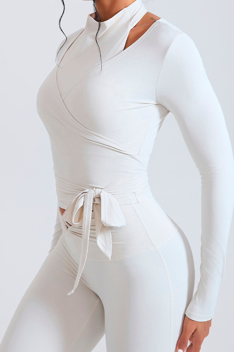 Blusa transpassada  - Noir