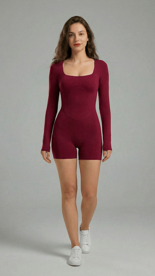 Macaquinho feminino Minimal Flystar - Com Bojo Vinho