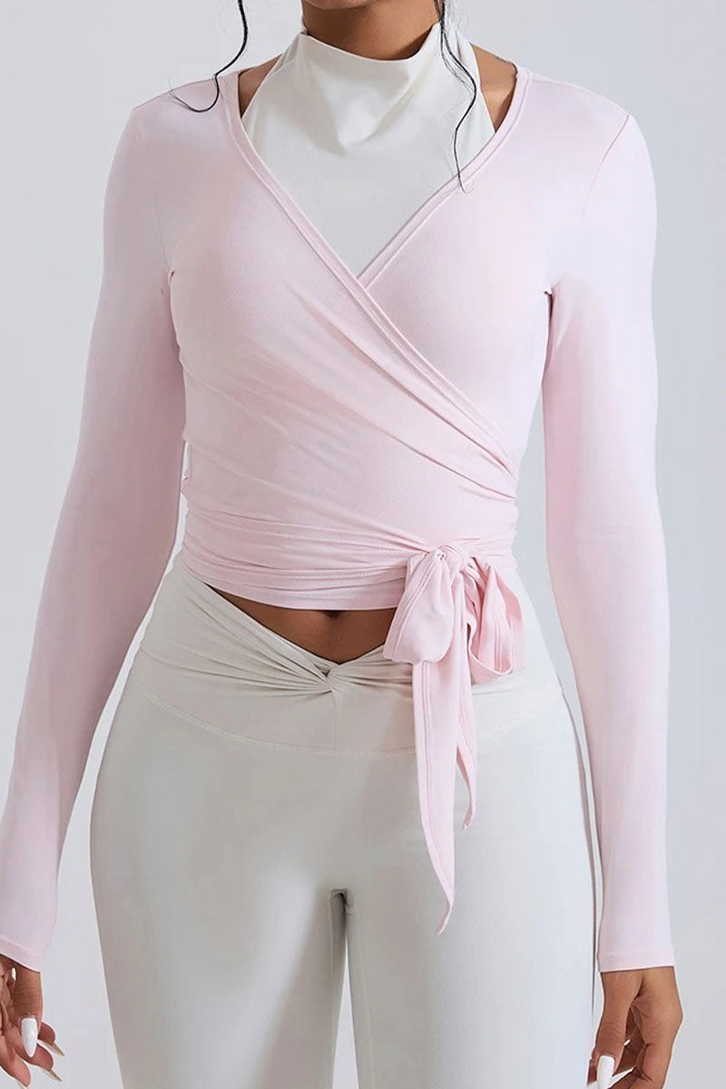 Blusa transpassada  - Noir