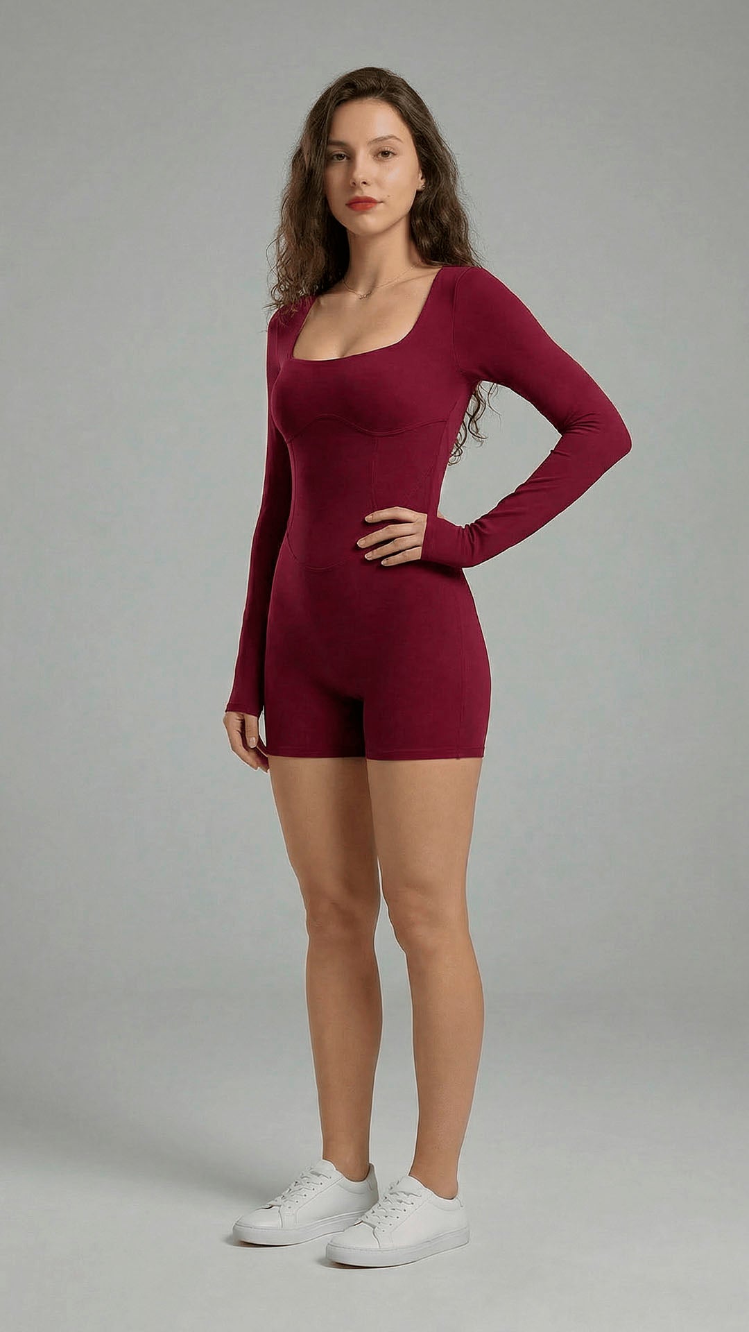 Macaquinho feminino Minimal Flystar - Com Bojo Vinho