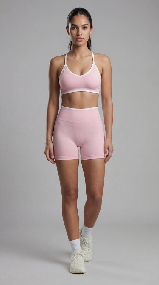 Conjunto Athlira - Top + Short Rosa