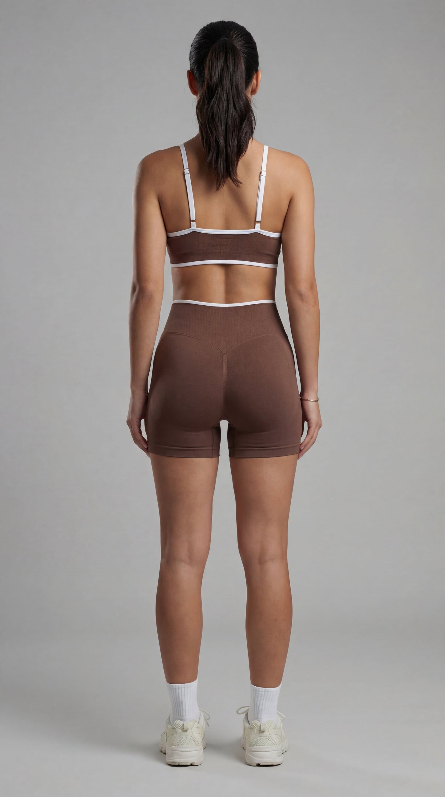 Conjunto Athlira - Top + Short Café