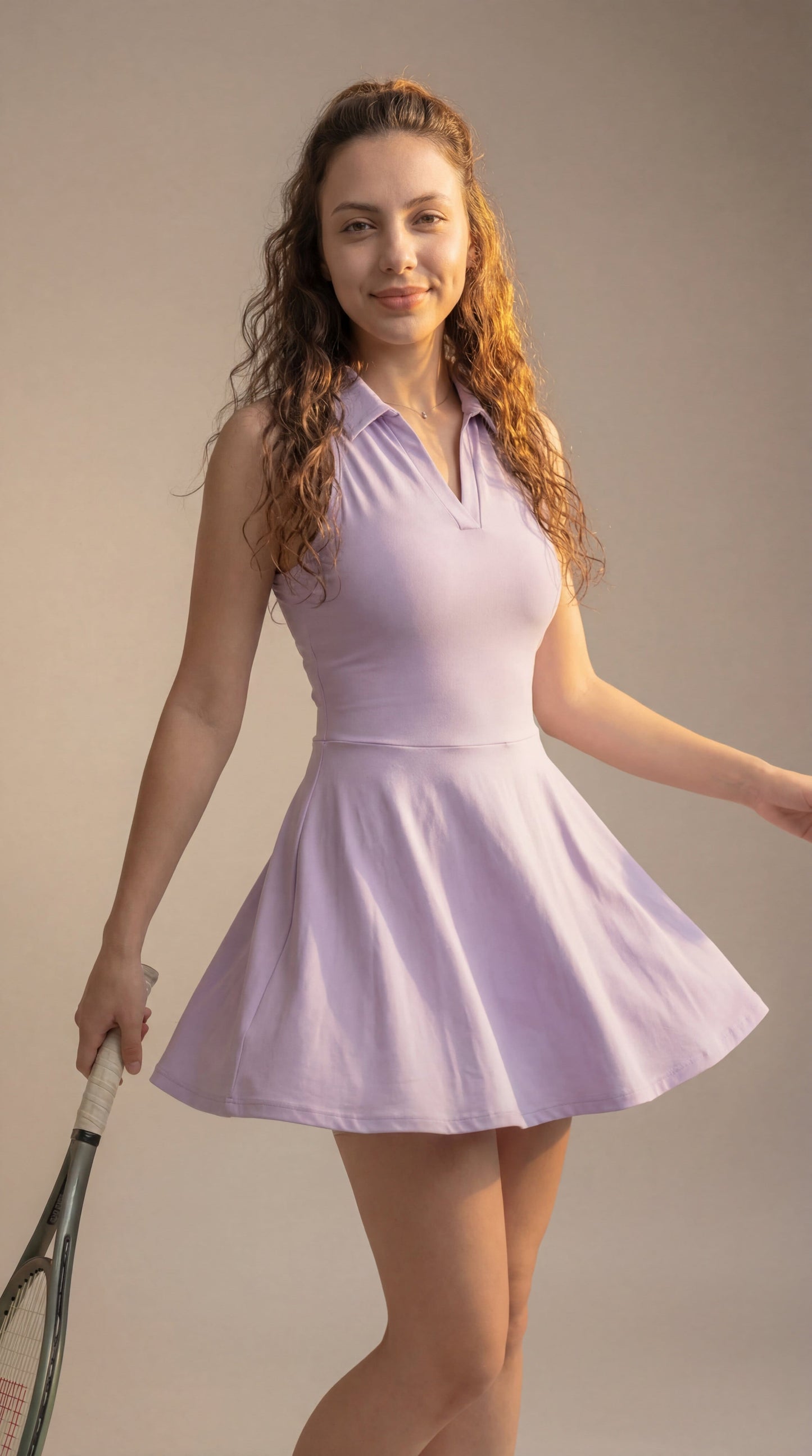 Macaquinho feminino ActiveStyle Polo - com shortinho Lilás