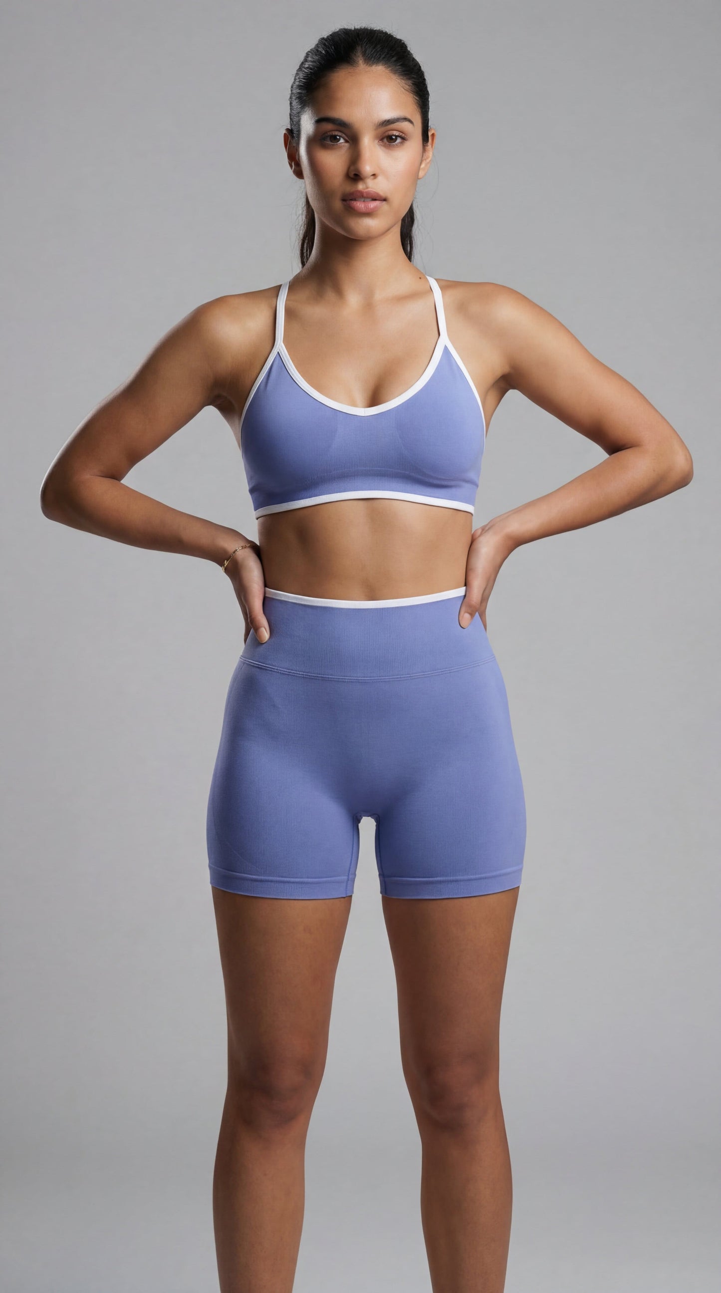 Conjunto Athlira - Top + Short Azul Bebê