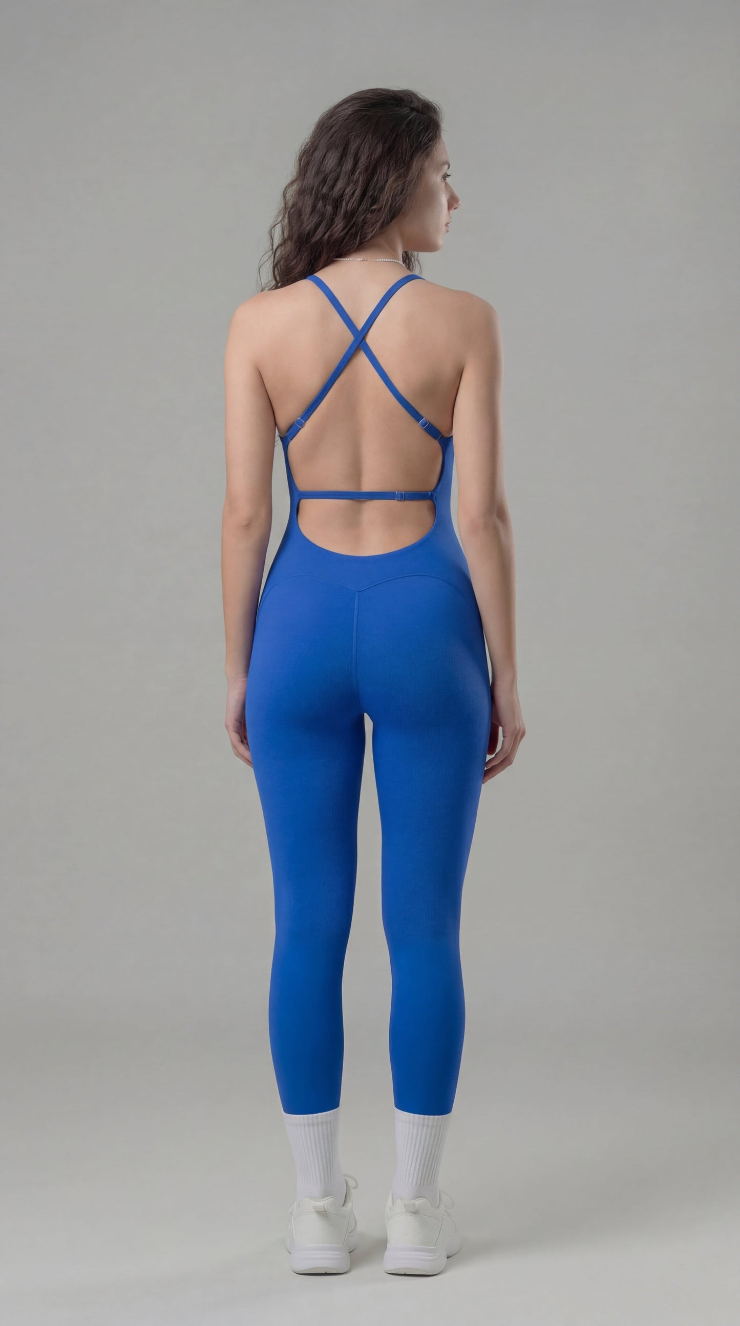 Macacão feminino ActiveFlow skinny- Com Bojo Azul